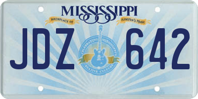 MS license plate JDZ642