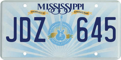 MS license plate JDZ645