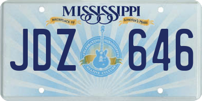 MS license plate JDZ646