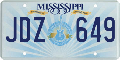 MS license plate JDZ649