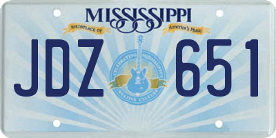 MS license plate JDZ651