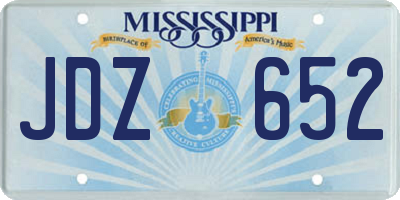 MS license plate JDZ652