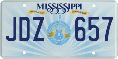 MS license plate JDZ657