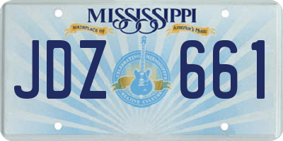 MS license plate JDZ661