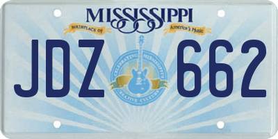 MS license plate JDZ662