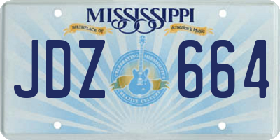 MS license plate JDZ664