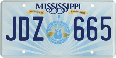 MS license plate JDZ665