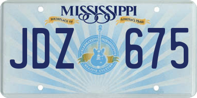 MS license plate JDZ675