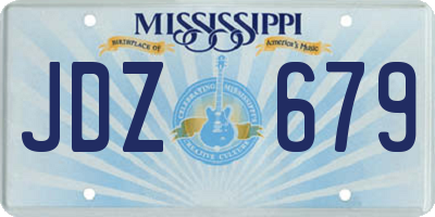 MS license plate JDZ679