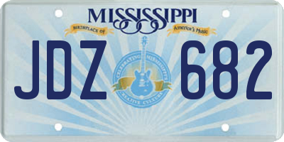 MS license plate JDZ682
