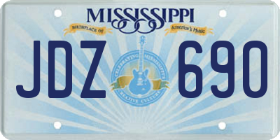 MS license plate JDZ690