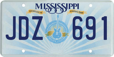 MS license plate JDZ691