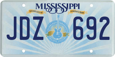 MS license plate JDZ692
