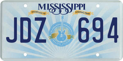 MS license plate JDZ694