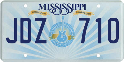 MS license plate JDZ710
