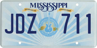 MS license plate JDZ711