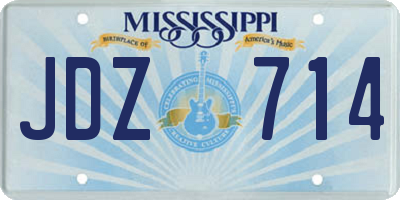 MS license plate JDZ714
