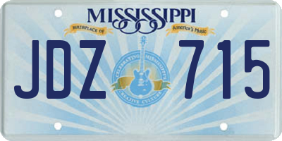 MS license plate JDZ715