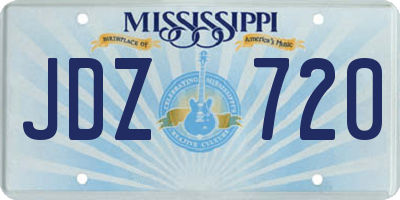 MS license plate JDZ720