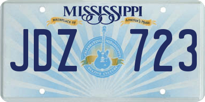 MS license plate JDZ723