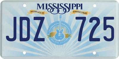 MS license plate JDZ725
