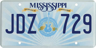 MS license plate JDZ729