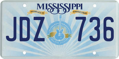 MS license plate JDZ736