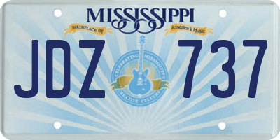 MS license plate JDZ737