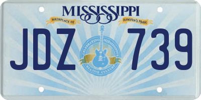 MS license plate JDZ739