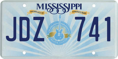 MS license plate JDZ741