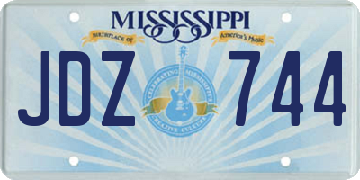 MS license plate JDZ744