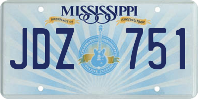 MS license plate JDZ751