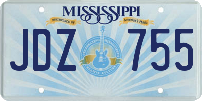 MS license plate JDZ755