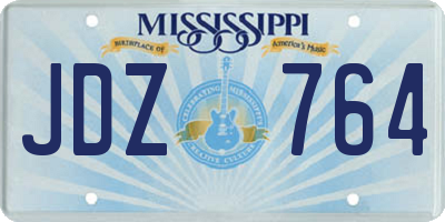 MS license plate JDZ764