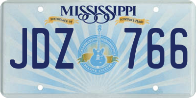 MS license plate JDZ766