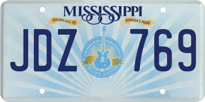 MS license plate JDZ769