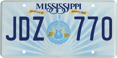 MS license plate JDZ770