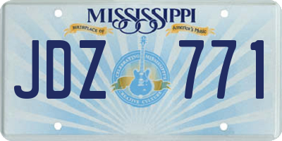 MS license plate JDZ771
