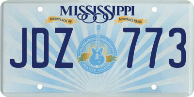 MS license plate JDZ773