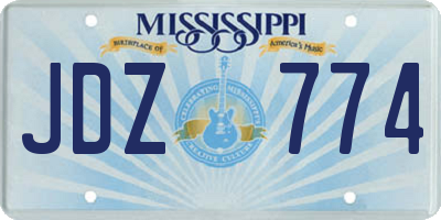 MS license plate JDZ774