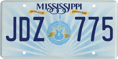 MS license plate JDZ775