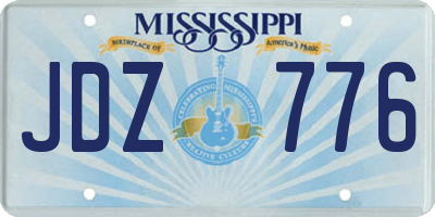 MS license plate JDZ776