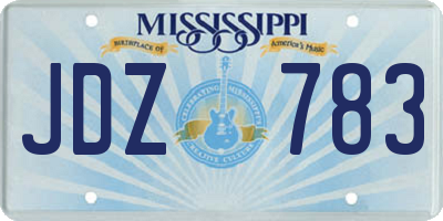 MS license plate JDZ783