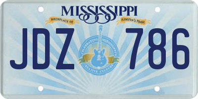 MS license plate JDZ786