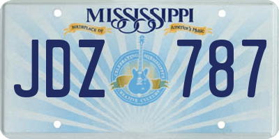MS license plate JDZ787