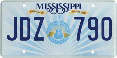 MS license plate JDZ790
