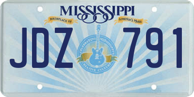MS license plate JDZ791