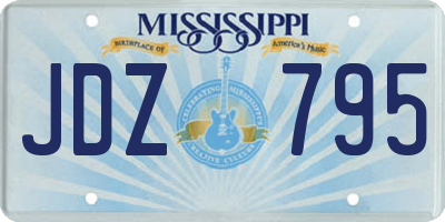 MS license plate JDZ795