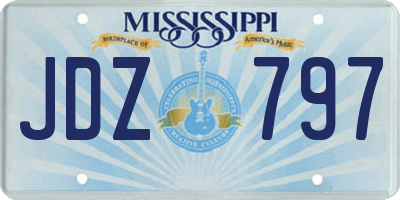 MS license plate JDZ797