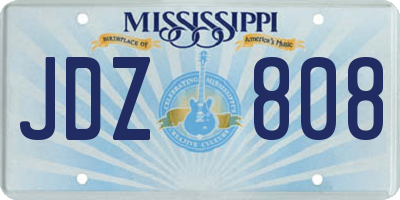 MS license plate JDZ808